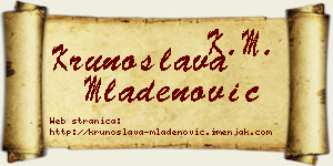 Krunoslava Mladenović vizit kartica